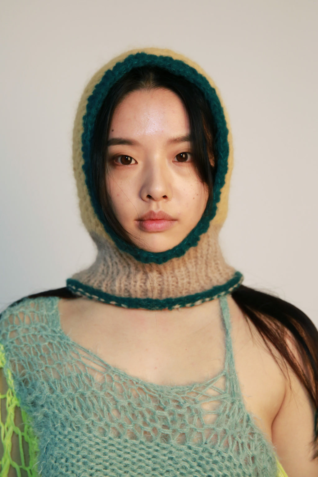 POWDER YELLOW & GREEN BALACLAVA