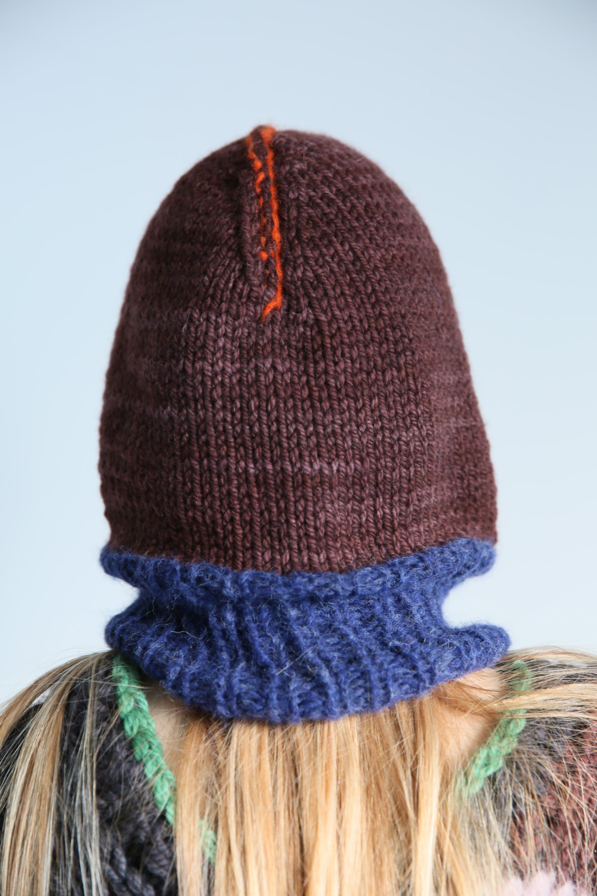ORANGE, BROWN & DARK BLUE BALACLAVA