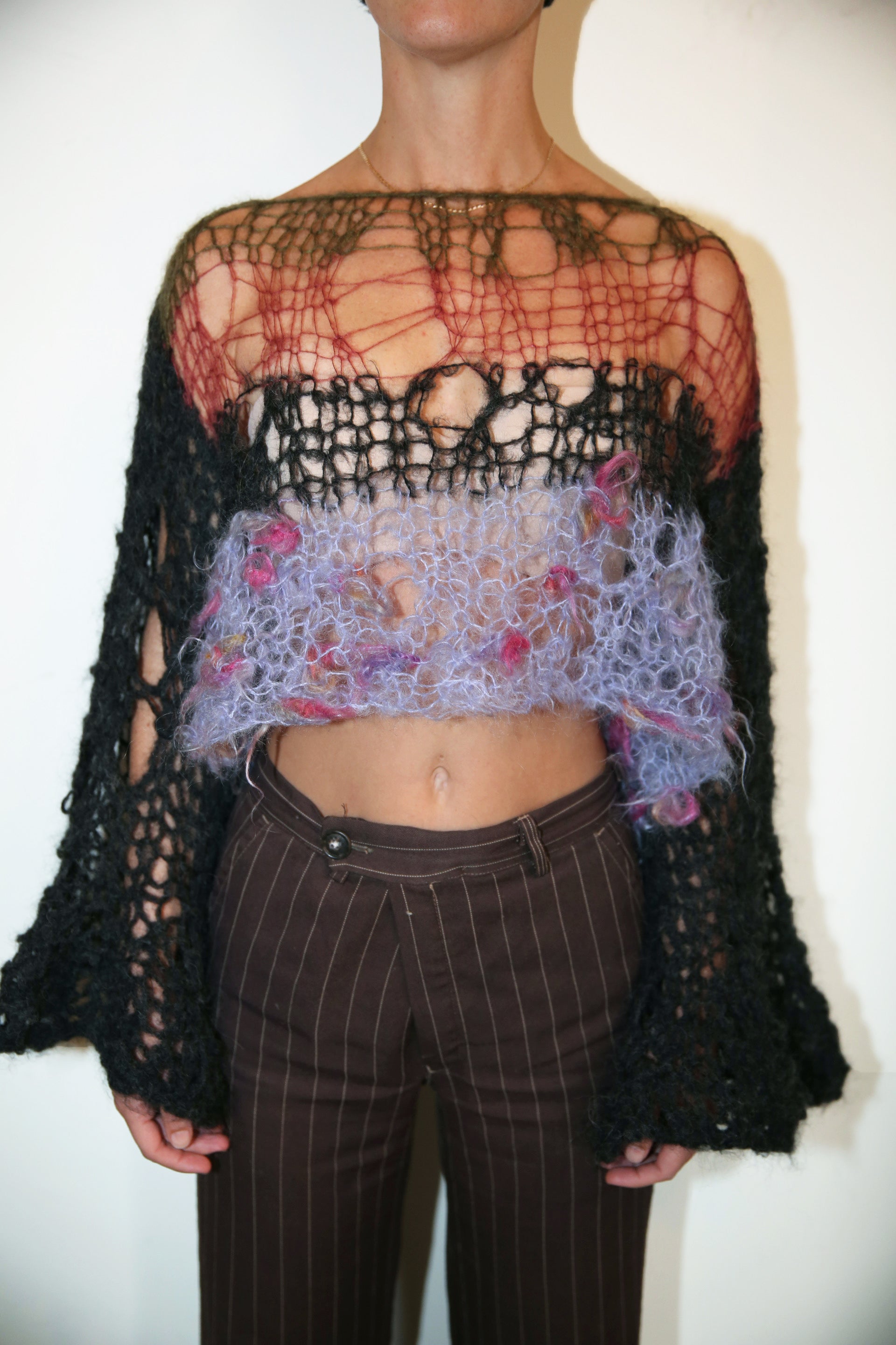 FRILLY MESSY DISTRESSED JUMPER