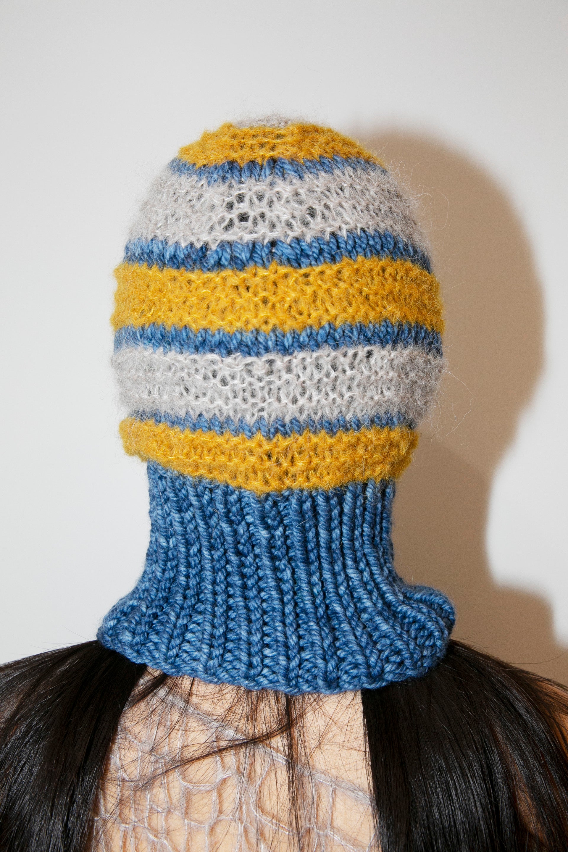 BLUE, MUSTARD & LIGHT GREY HEAVYWEIGHT PIERCING BALACLAVA