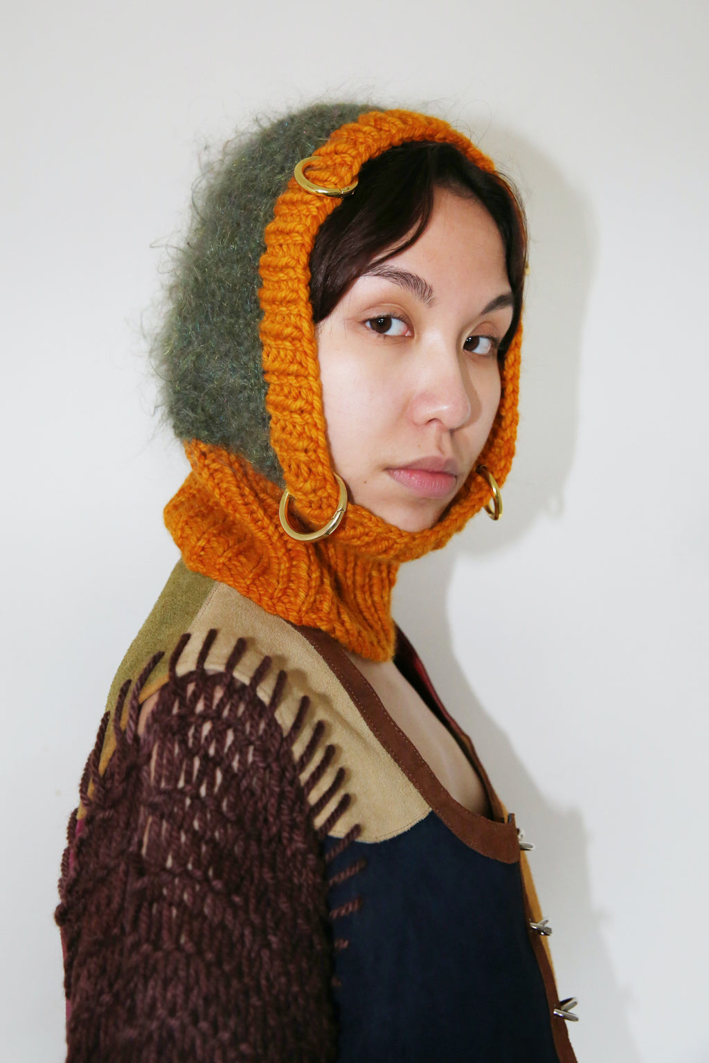ORANGE AND GREEN PIERCING BALACLAVA