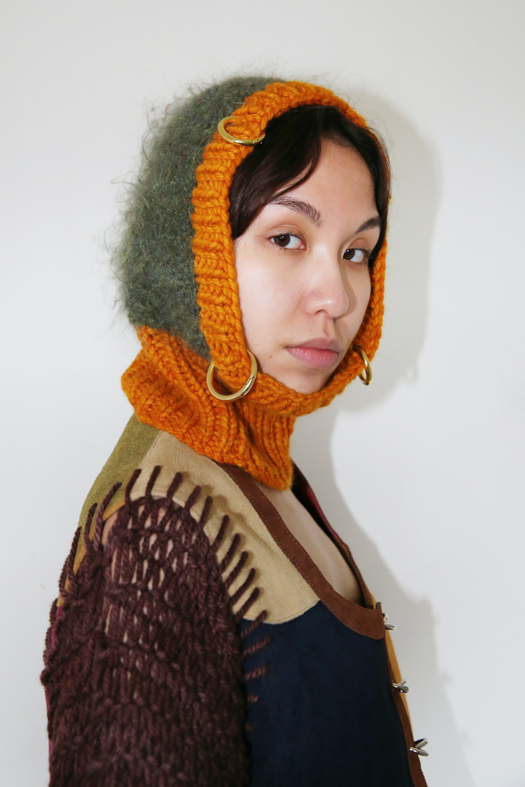 ORANGE AND GREEN PIERCING BALACLAVA
