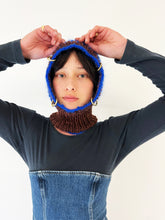 Load image into Gallery viewer, COBALT BLUE &amp; BROWN PIERCING BALACLAVA
