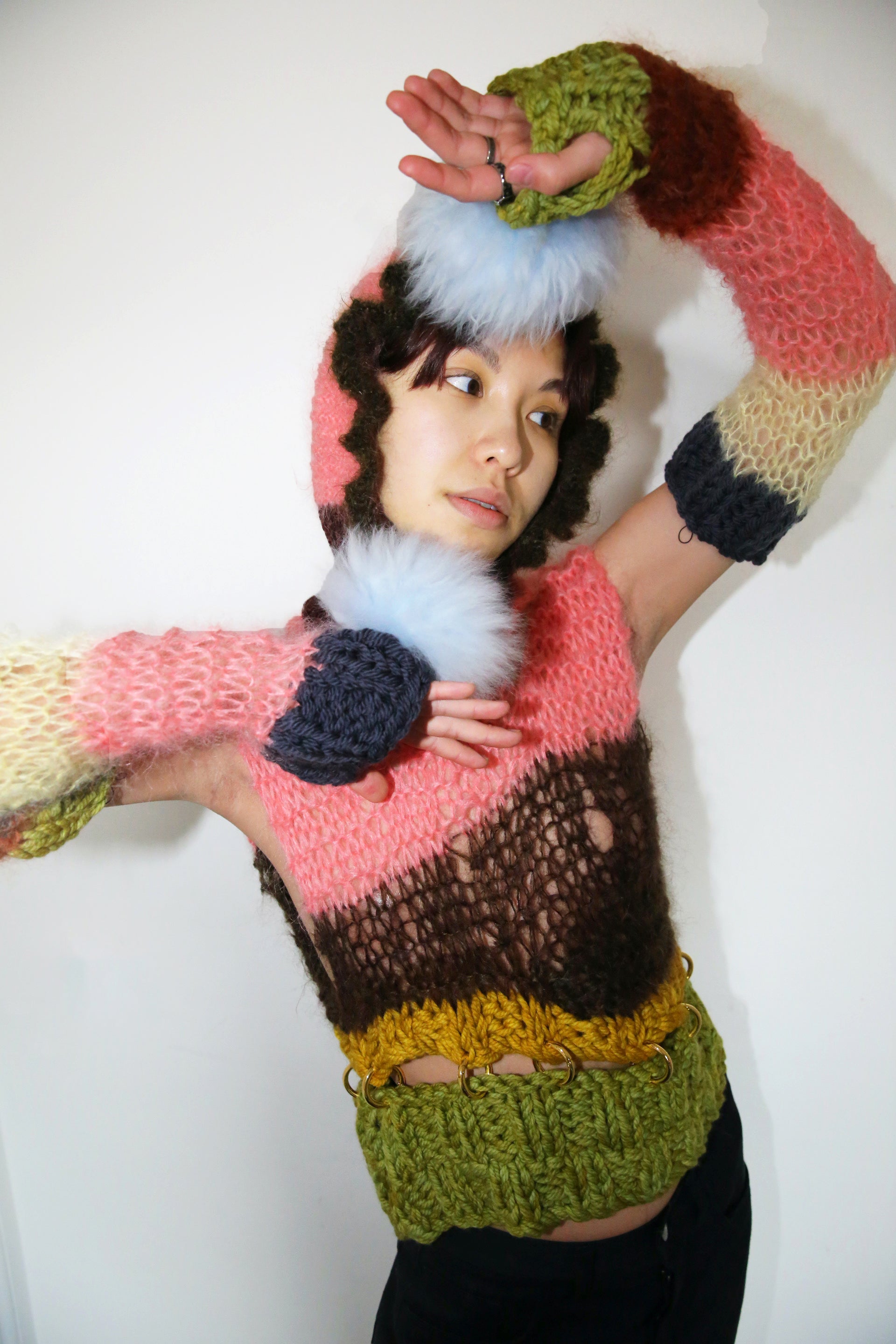 VANILLA, SLATE, CORAL, BRICK, PISTACHIO & BABY BLUE POM POM ARMWARMERS