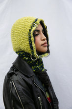 Load image into Gallery viewer, GREEN AND NAVY HOOP BALACLAVA
