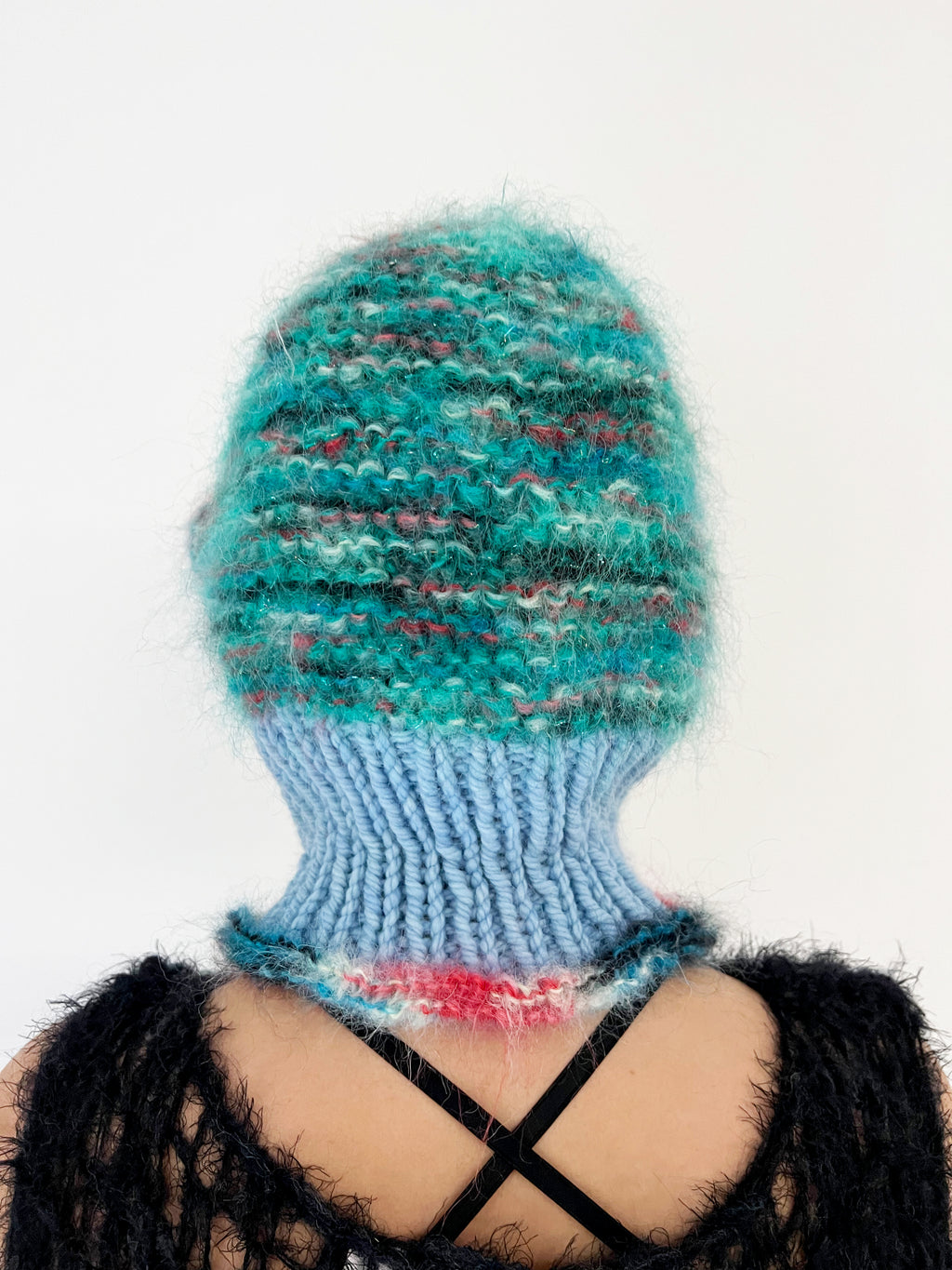 TURQUOISE, BABY BLUE & MULTICOLOUR SPACE DYE BALACLAVA