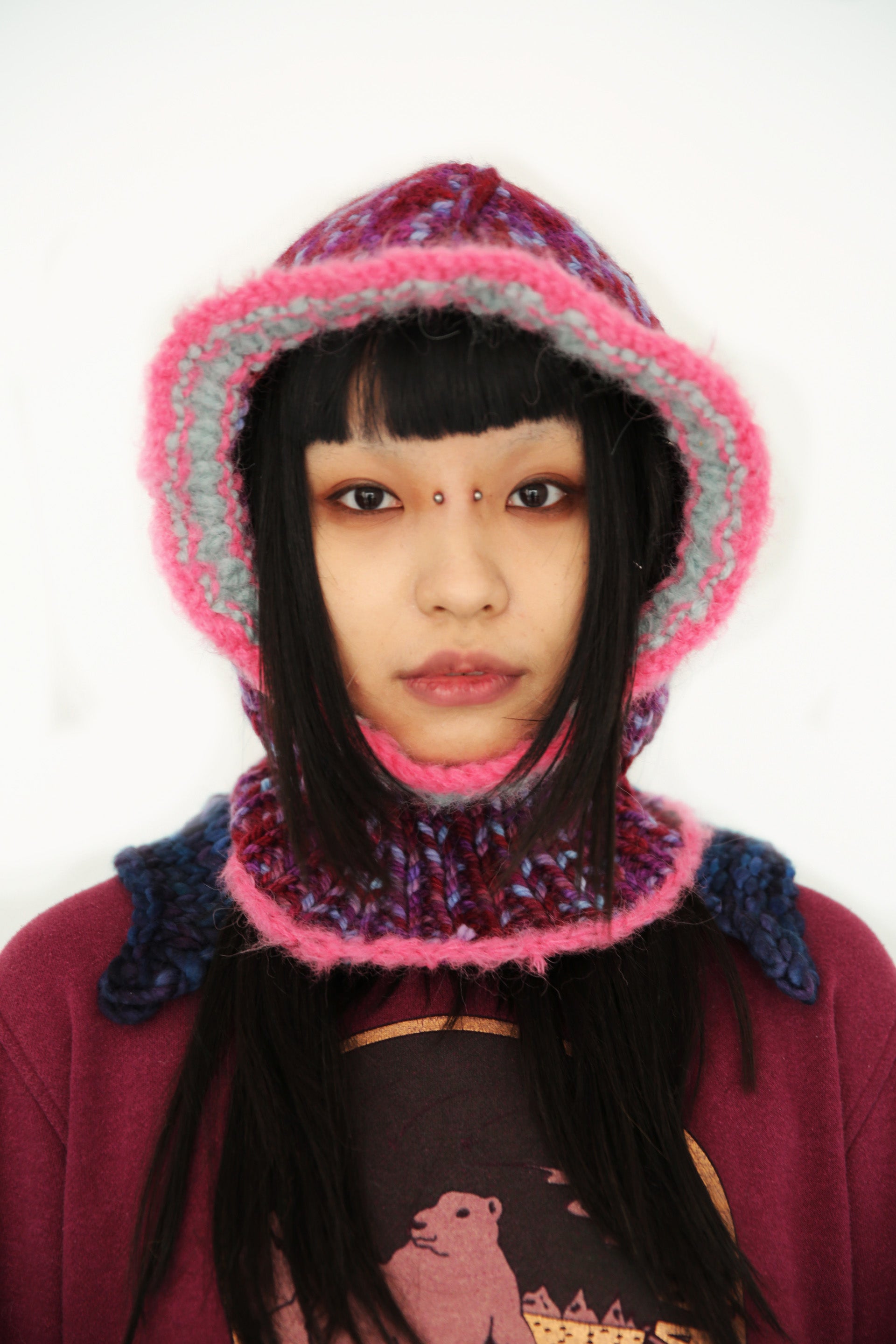 PURPLE, PINK AND BLUE BALACLAVA