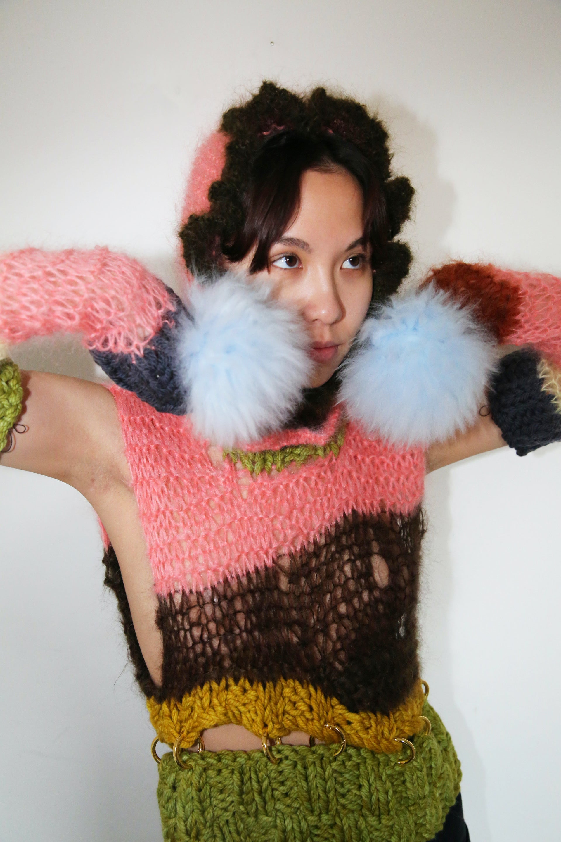 VANILLA, SLATE, CORAL, BRICK, PISTACHIO & BABY BLUE POM POM ARMWARMERS