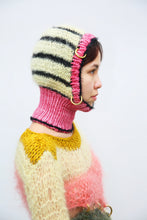 Load image into Gallery viewer, VANILLA, BLACK &amp; HOT PINK PIERCING BALACLAVA
