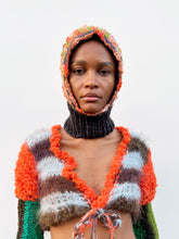 Load image into Gallery viewer, TEXTURED ORANGE, GREEN AND BLACK MIDWEIGHT BALACLAVA
