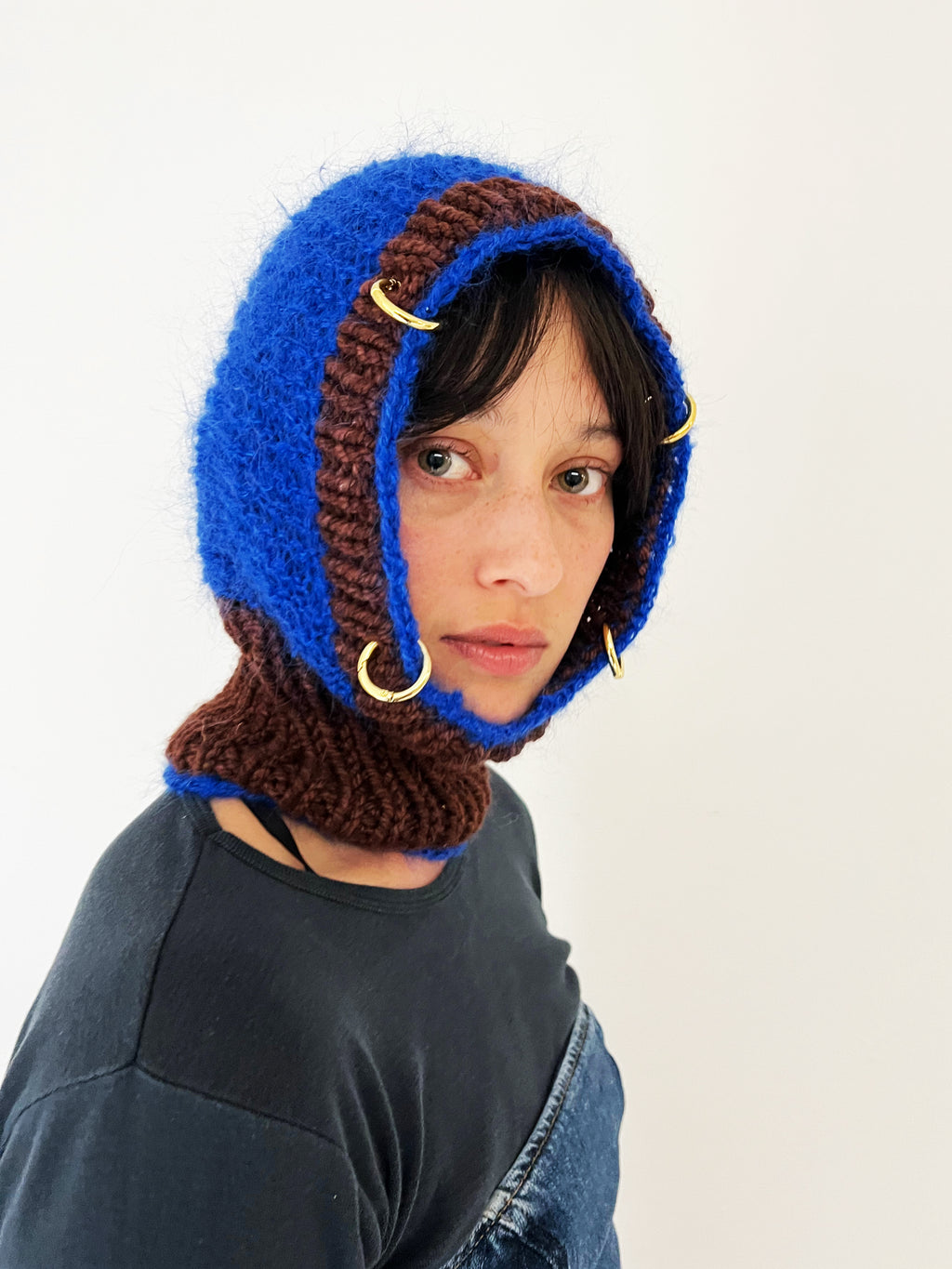 COBALT BLUE & BROWN PIERCING BALACLAVA