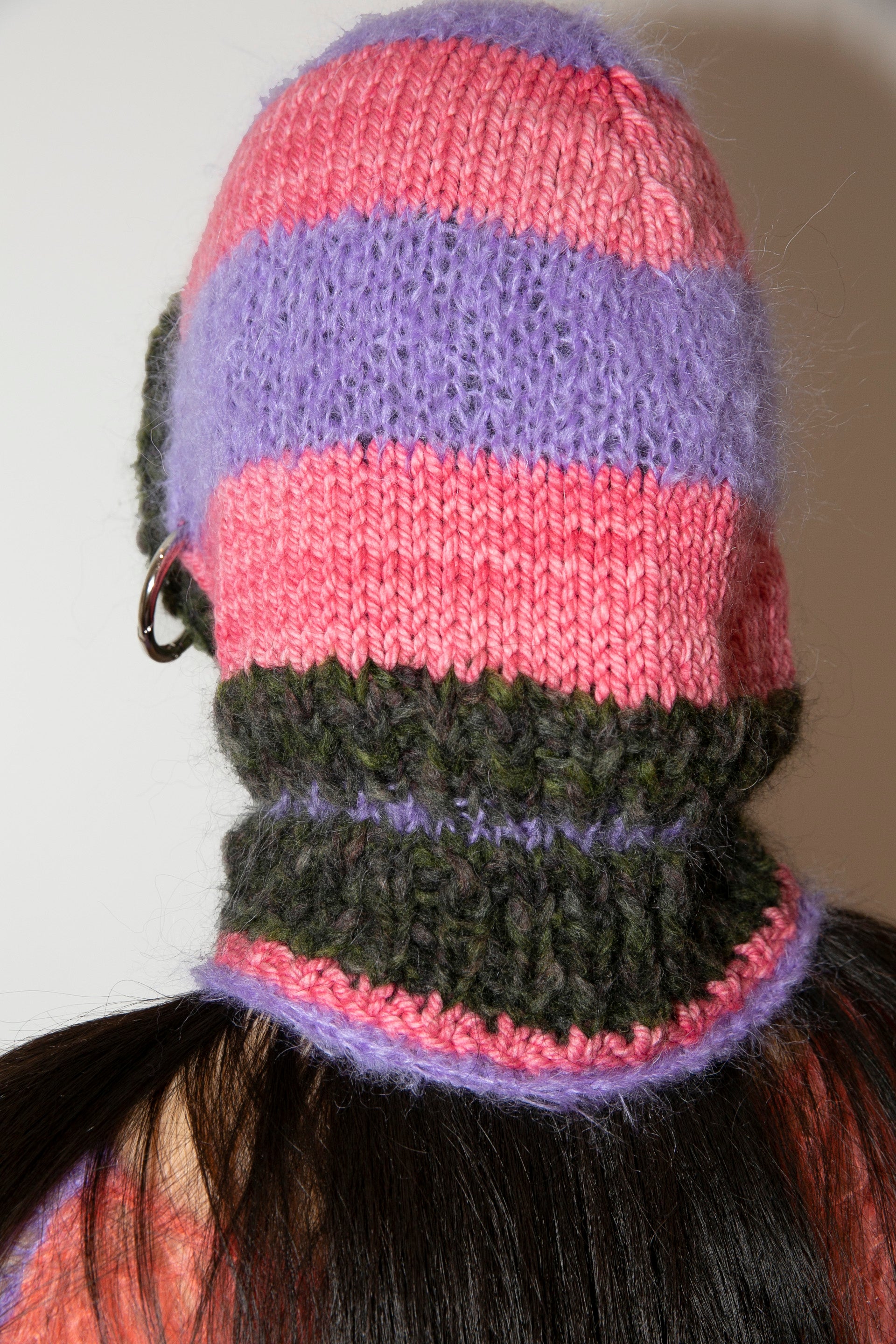 PURPLE, PINK, MOSS GREEN AND BLACK HEAVYWEIGHT PIERCING BALACLAVA