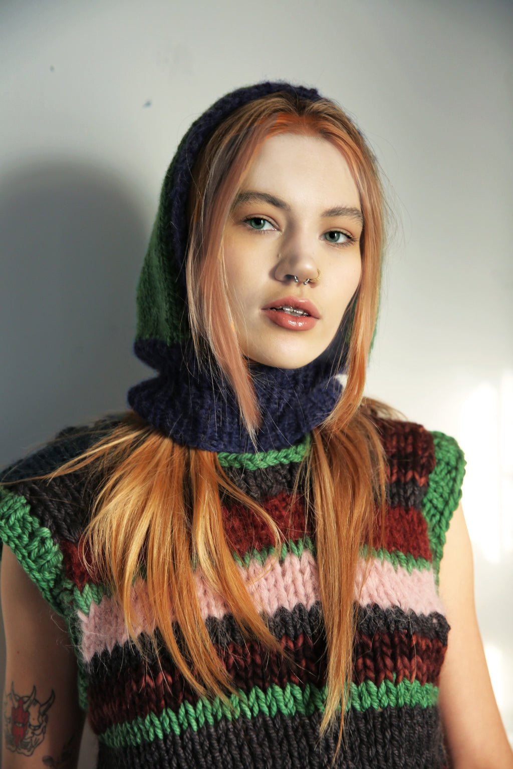 FOREST GREEN & NAVY BALACLAVA