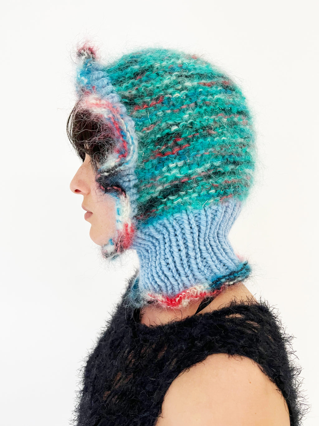 TURQUOISE, BABY BLUE & MULTICOLOUR SPACE DYE BALACLAVA