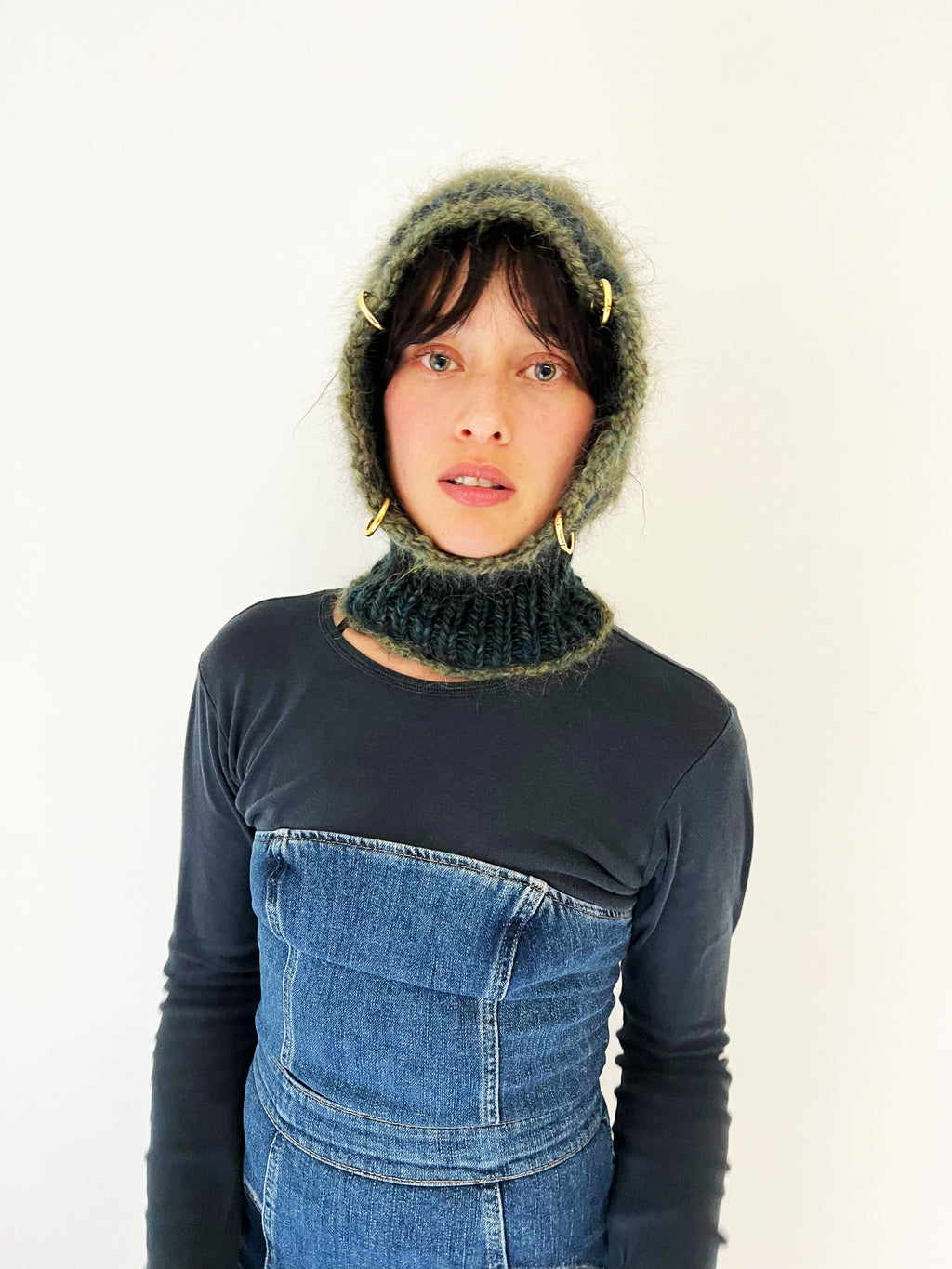 DARK GREEN & NAVY PIERCING BALACLAVA