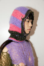 Load image into Gallery viewer, PURPLE, PINK, MOSS GREEN AND BLACK HEAVYWEIGHT PIERCING BALACLAVA
