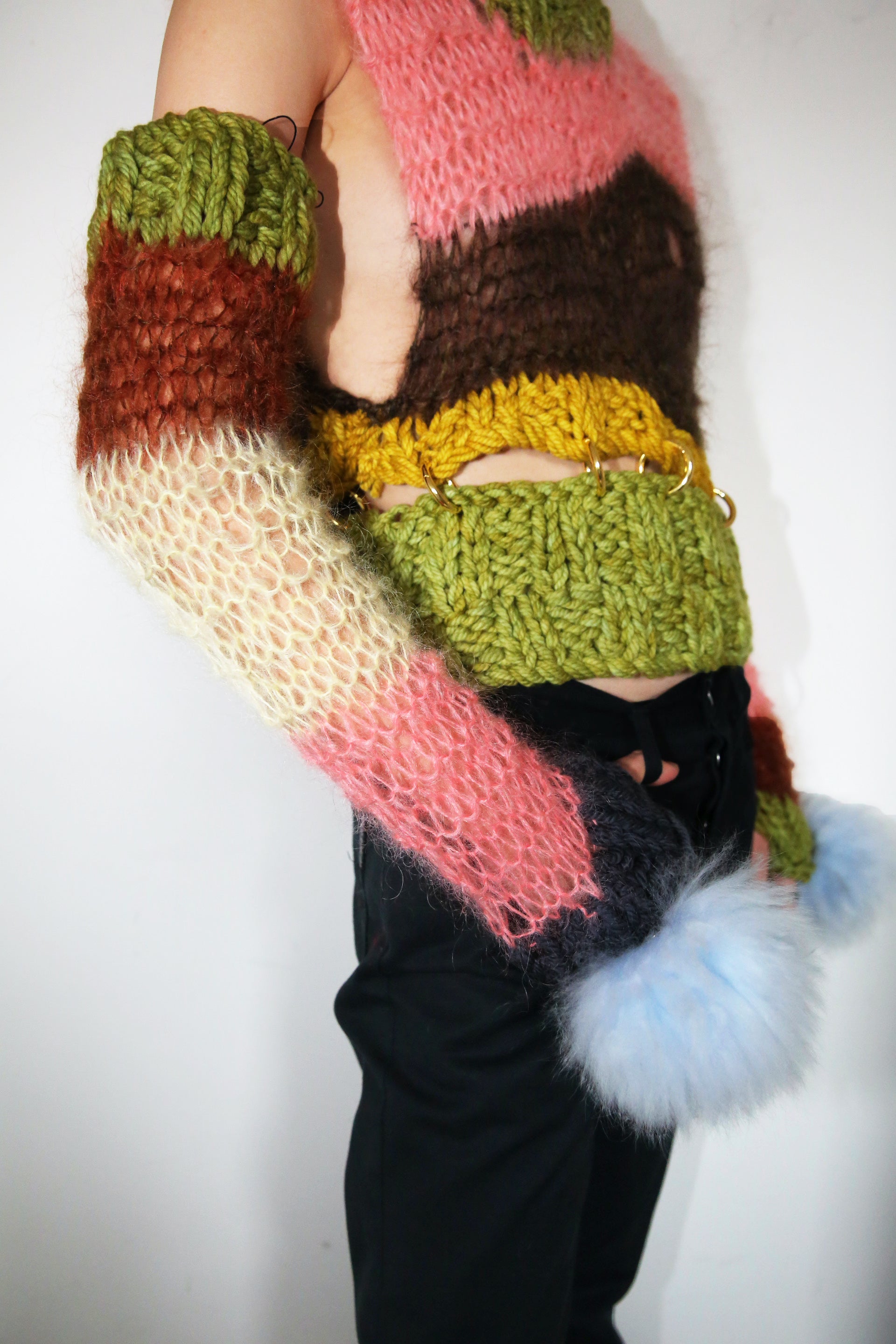 VANILLA, SLATE, CORAL, BRICK, PISTACHIO & BABY BLUE POM POM ARMWARMERS