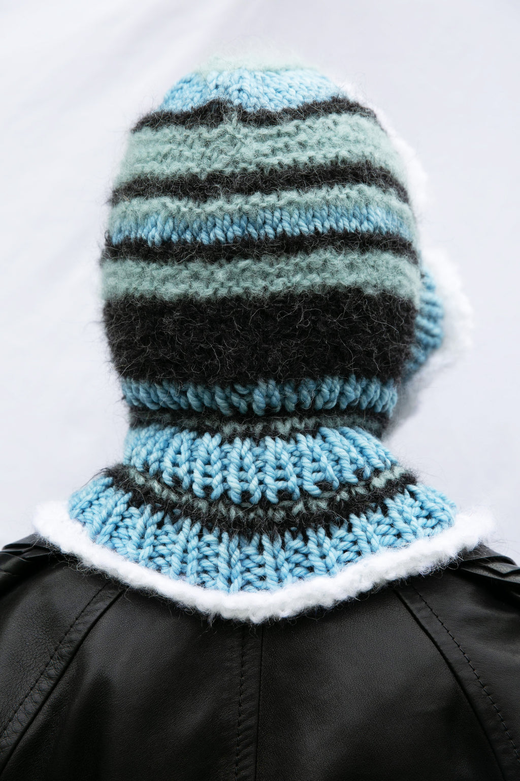 BLUE, WHITE & BLACK HEAVYWEIGHT FRILL BALACLAVA