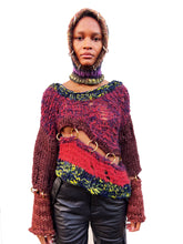 Load image into Gallery viewer, BROWN BUNNY HEAVY KNIT PIERCING JUMPER
