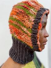 Load image into Gallery viewer, TEXTURED ORANGE, GREEN AND BLACK MIDWEIGHT BALACLAVA
