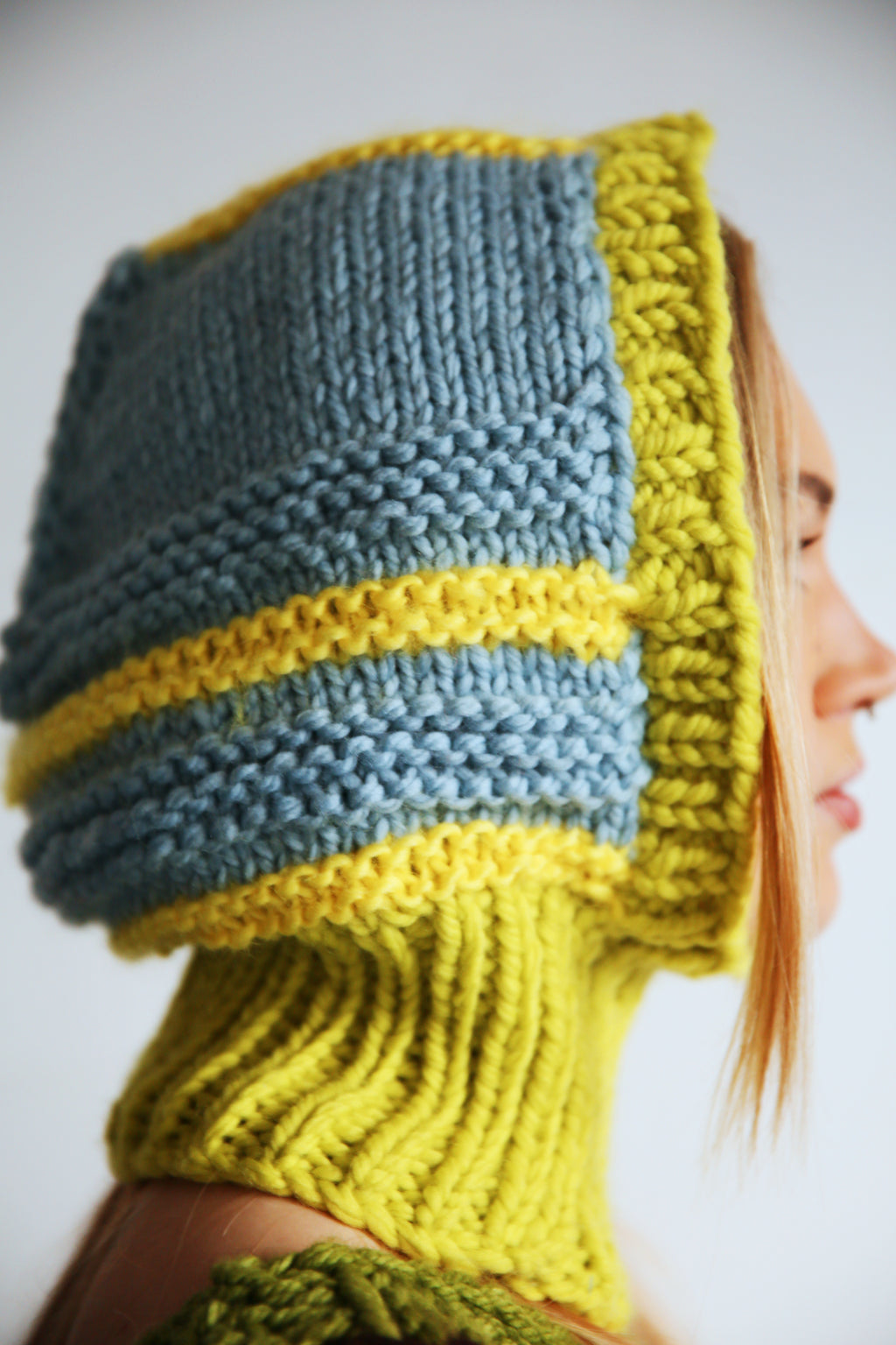 CITRON, BANANA AND SKY MERINO BALACLAVA