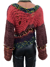Load image into Gallery viewer, BROWN BUNNY HEAVY KNIT PIERCING JUMPER
