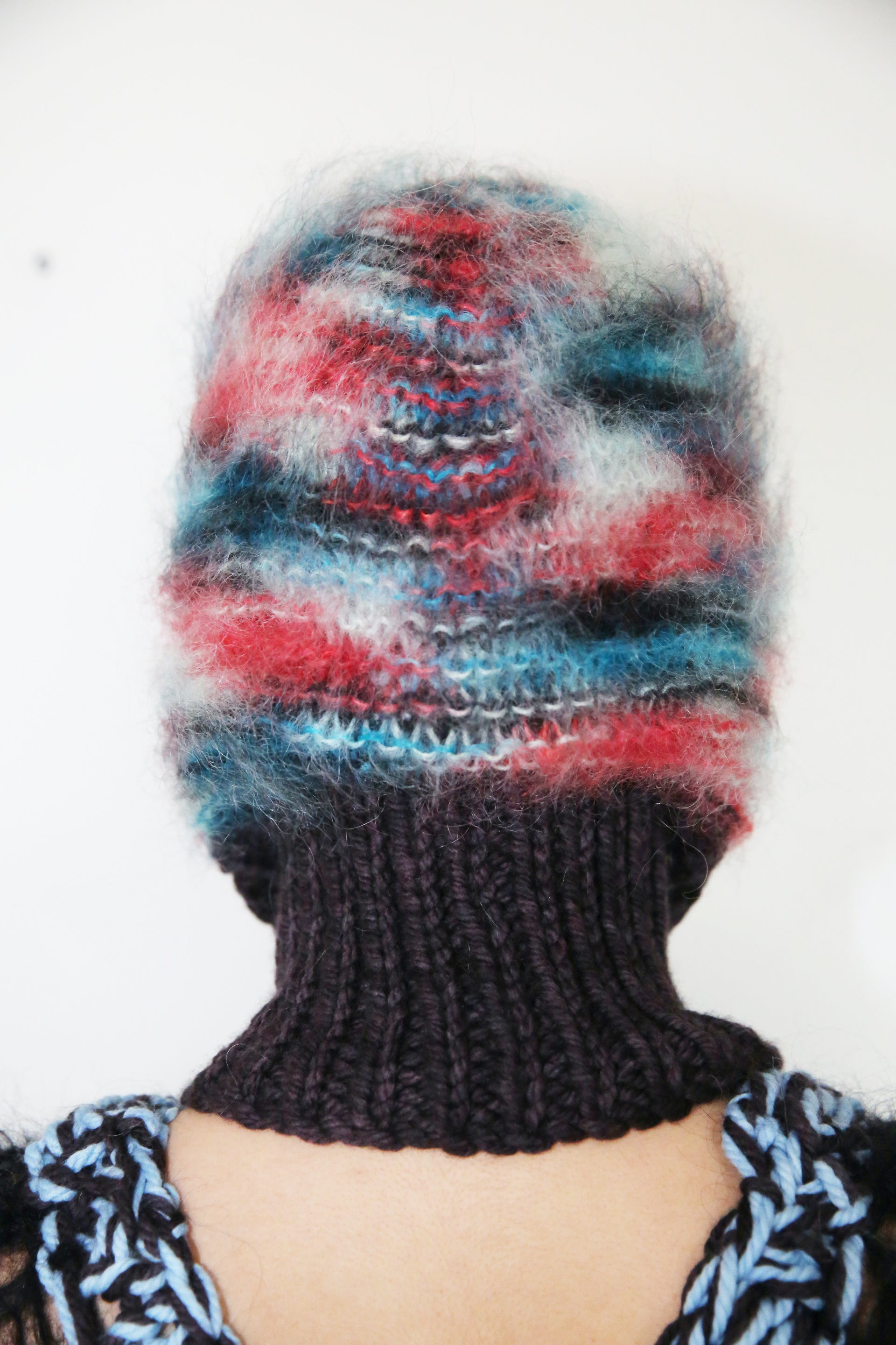 SPACE DYE, BLACK, BLUE & RED PIERCING BALACLAVA