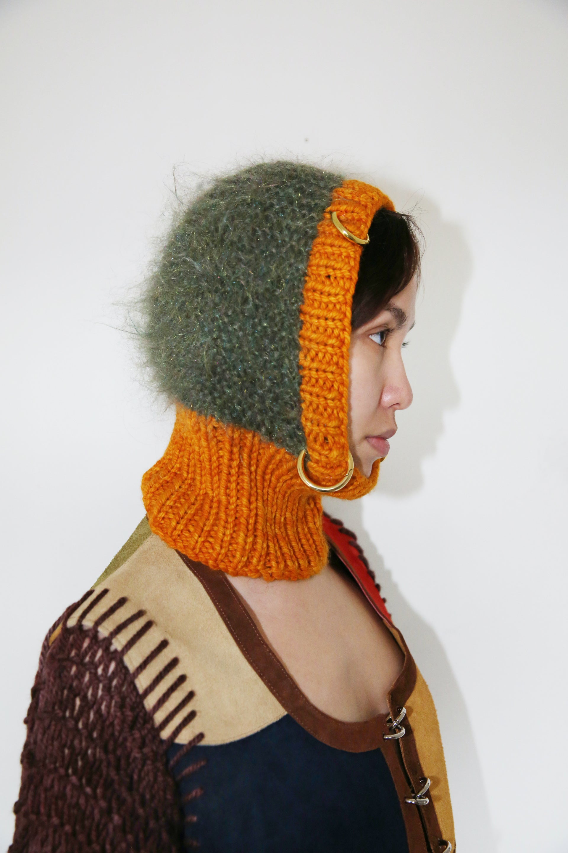 ORANGE AND GREEN PIERCING BALACLAVA