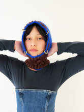 Load image into Gallery viewer, COBALT BLUE &amp; BROWN PIERCING BALACLAVA
