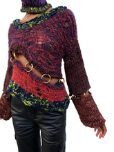 Load image into Gallery viewer, BROWN BUNNY HEAVY KNIT PIERCING JUMPER
