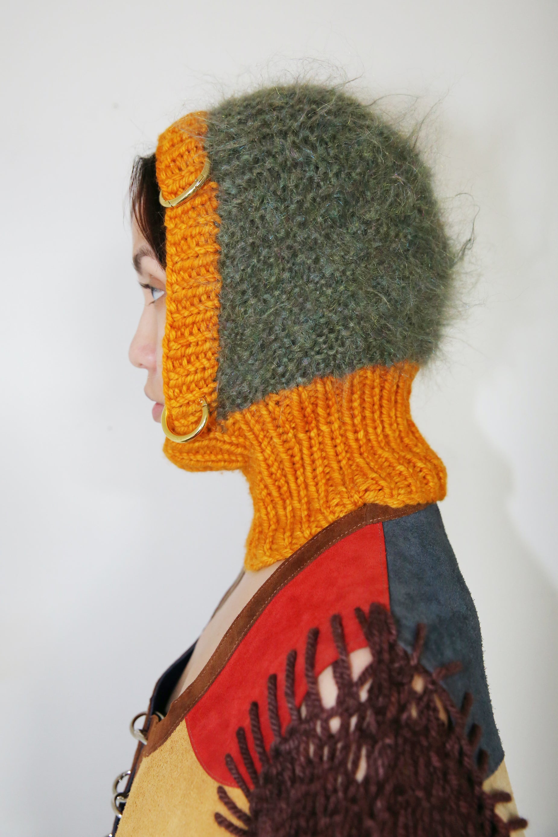ORANGE AND GREEN PIERCING BALACLAVA