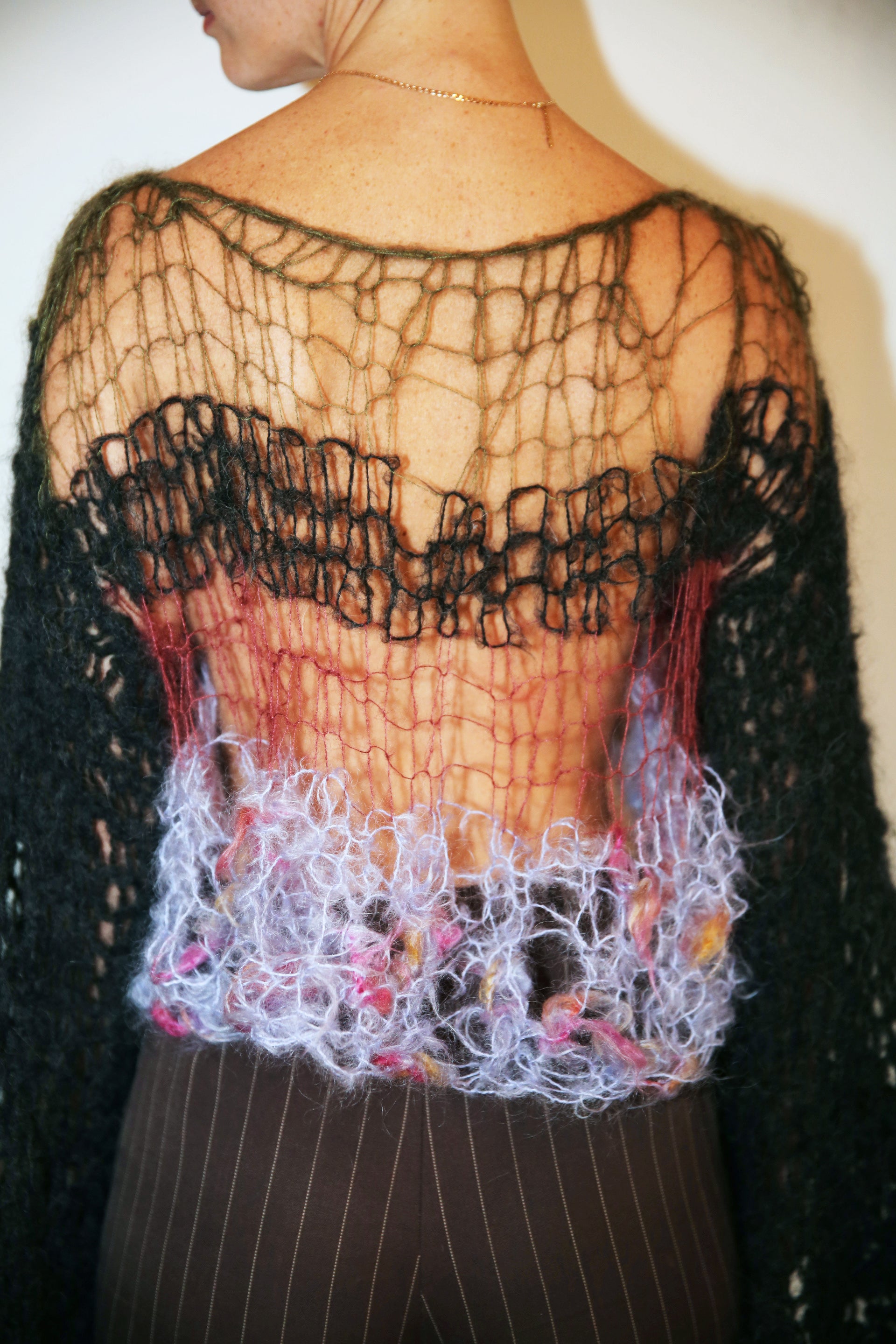 FRILLY MESSY DISTRESSED JUMPER