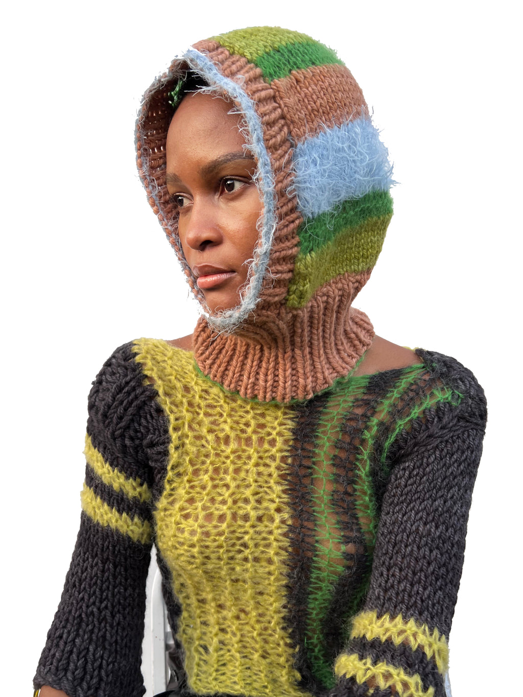 BABY BLUE, GREEN & CAMEL HEAVYWEIGHT BALACLAVA