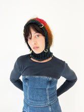 Load image into Gallery viewer, RED OMBRE &amp; PEACOCK BLUE PIERCING BALACLAVA

