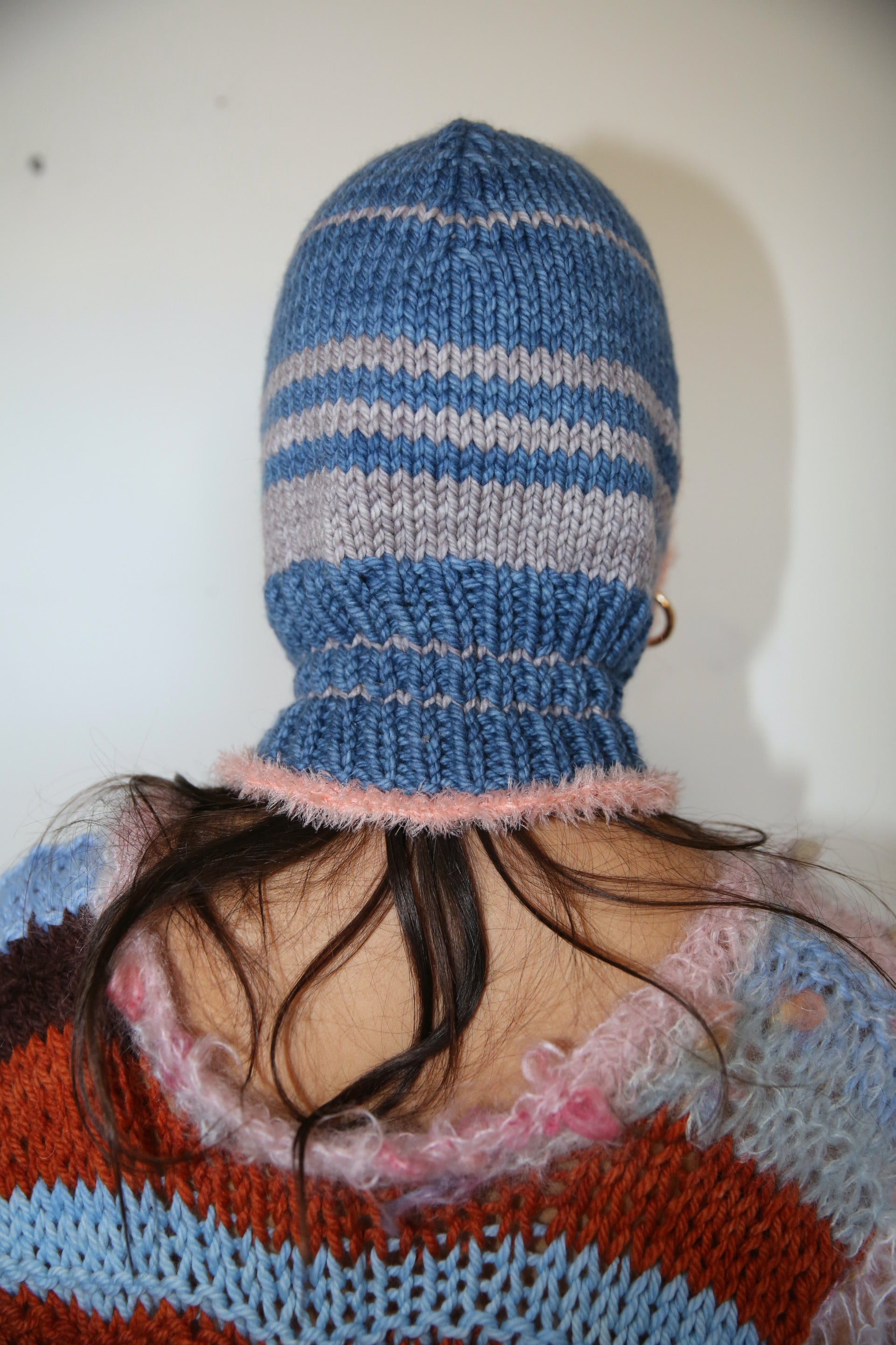 BLUE, GREY & PINK PIERCING BALACLAVA