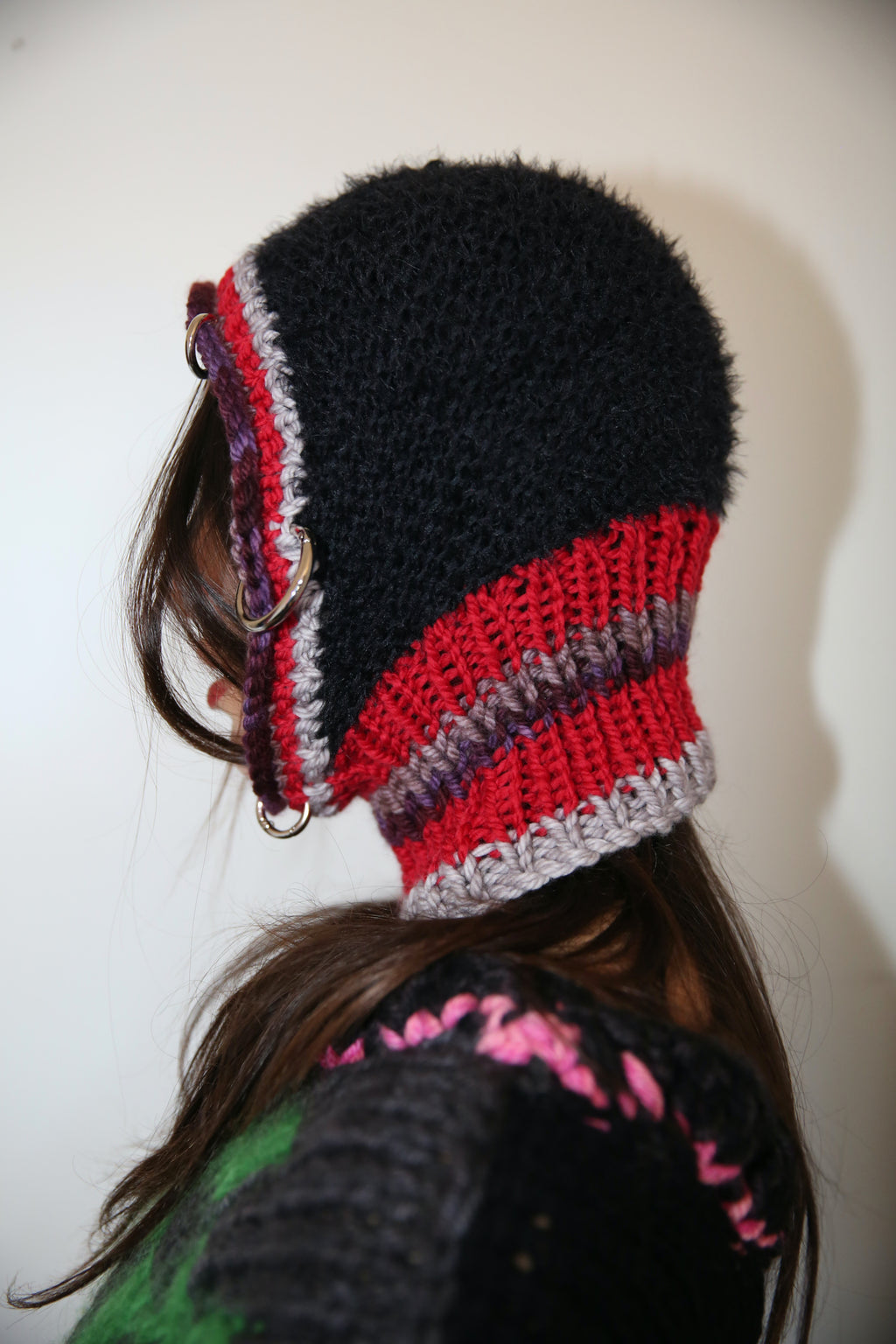 RED, GREY, PURPLE & BLACK PIERCING BALACLAVA